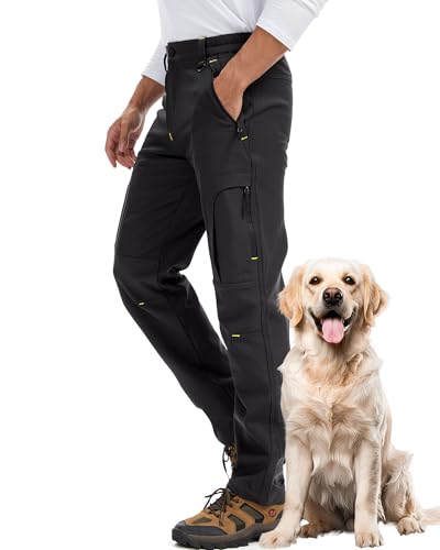 Opiniones y reviews de Pantalones y monos para la nieve para Hombre que puedes comprar esta semana. 45 Pantalones impermeables para hombre con aislamiento de forro polar para nieve, esquí, invierno, pesca, caminar, caminar, al aire última intervensión, Negro -, 32
