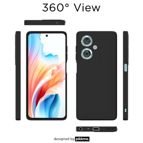 Image of Outlouders Back Cover for Oppo A79 5G | Camera Protection | Durable Soft Matte Silicone Bumper Case (Black)