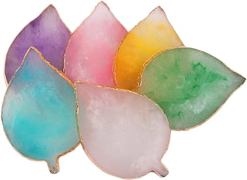 1 Piece Nail Art Palette Nail Polish Palette Mixing Palette Makeup Plate Nail Plates for Nail Art Nail Tip Holder Nail Art Display (Blue Leaf) - Image 5