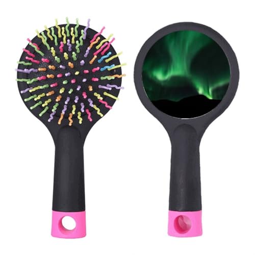 Brosse démêlante Art Déco avec base coussin anti-casse vert nuit salon