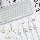 3pcs Cable Organizer Clips for Desk, Wire Management Cord Holder, Charging Cable Tidy Clips for Office, Home, and Workspace(3White)