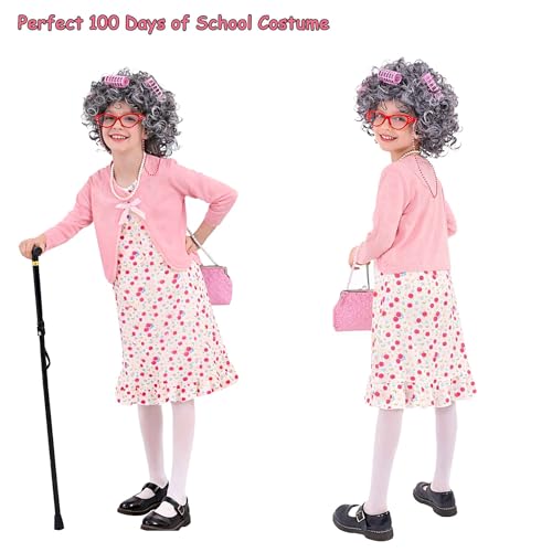 Disfraz de abuela para niñas 5-7 años miniatura 2