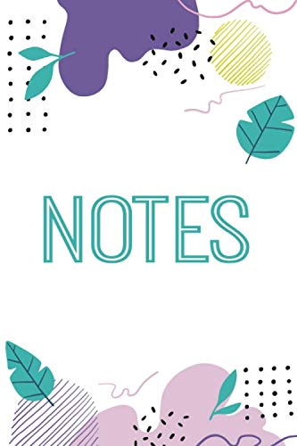 Notebook: A plain lined paper journal for notes, diary writing or to-do’s - Vintage 90s retro pop art leaf and dot geometric abstract design (Retro notebooks & Vintage diary journals)