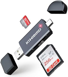 KiWiBiRD USB C SD Micro SD czytnik kart, Typ-C USB-A Micro USB Adapter kart pamięci do kart pamięci SDXC SDHC UHS-I kompatybilny z iPadem Pro, MacBook, Galaxy Tab S7 Tab A, telefon z systemem Android