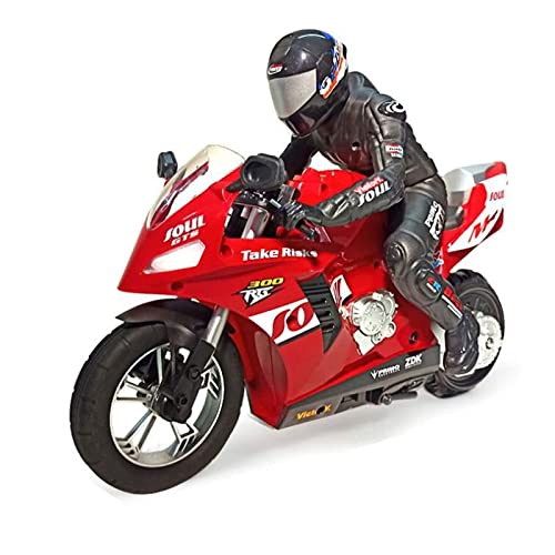 DBXMFZW Remote Control Motorcycle, 1/6 Scale 360° Rotating LED Flashlight Motorcycle Toys, High Speed Self Balancing Single Wheel Stunt RC Motorcycle,Best Xmas Gift for Boys and Girls