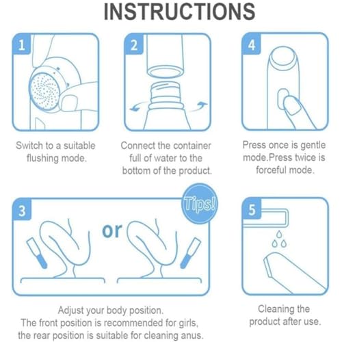 Bidé portátil de mano ergonómico con acabado impermeable de alta gama 8