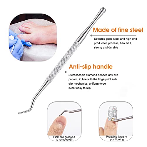Image of MAYCREATE Ingrown Toenail Clippers for Ingrown or Thick Toenails,Wide Jaw Opening Nail Clippers with Curved and Slant Straight Blade Edge, 6 PCS Stainless Steel Toe Nail Clipper for Men