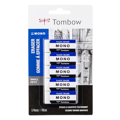 Tombow 57321 MONO Radiergummi, weiß, klein, 5er...