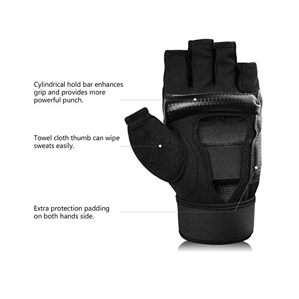 Xinluying Punch Bag Boxing Martial Arts MMA Sparring Grappling Muay Thai Taekwondo Training PU Leather Wrist Wraps Gloves