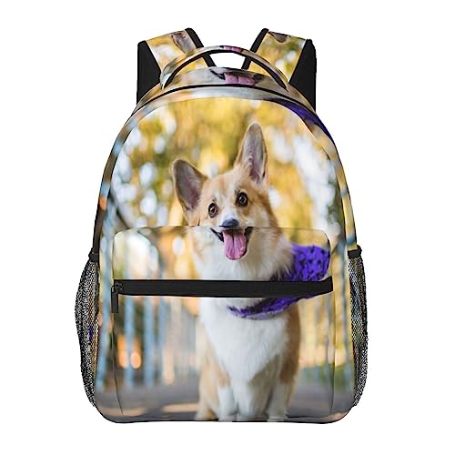 Sac à dos pour ordinateur Corgi anti humidité pour le plein air