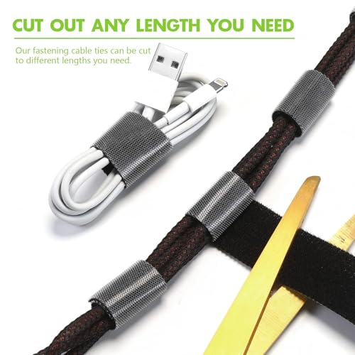 Image of WILLBOND 1 Inch X 90 ft 1 Roll of Heavy Duty Industrial Hook and Loop Strap Roll, Reusable Nylon Cable Management Strap for Server Rack, Workshop, HVAC Wiring, Cable Organizer Wrap