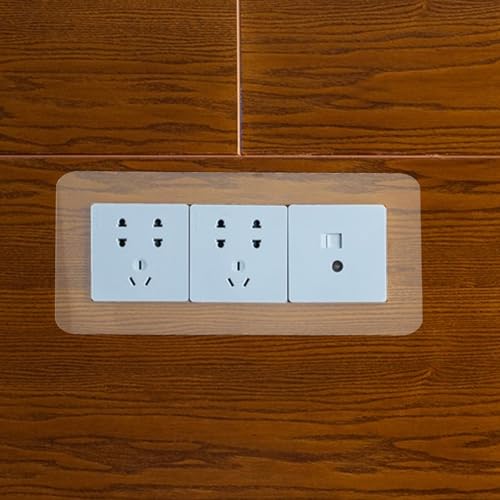Interruptor de luz tipo 86 con cubierta acrílica de 3 gangas transparente para pared 6