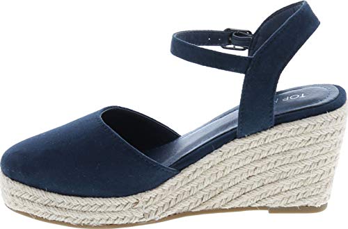 TOP Moda Wishing-5 Women's Closed Toe Buckle Strap Espedrilles Sandals2