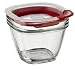 Rubbermaid - 1.5C Glass Food Storage, Clear With Red Lid, (Pack of 4)