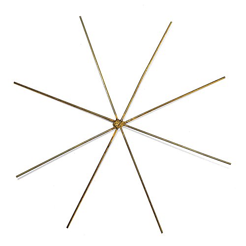 Rayher 2525000 Drahtstern für Perlen, 10 cm ø, Drahtstärke 0,7 mm, SB-Btl 4 Stück, Weiß