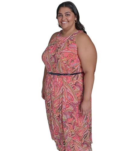 Image of Tommy Hilfiger Solo Dot Chiffon Midi Dress