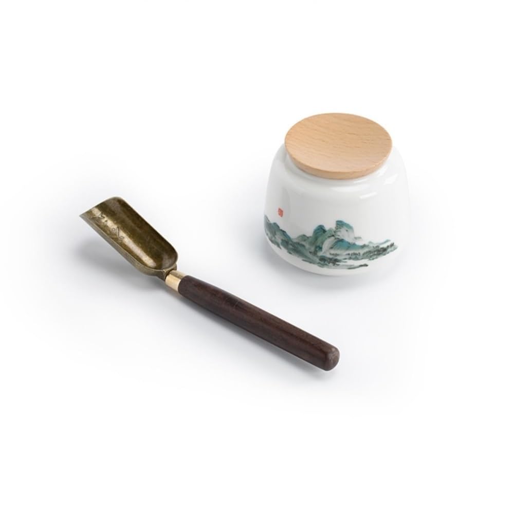 Lata de té Tarro de Almacenamiento té a Granel, Tarro Sellado cerámica for el hogar, pequeño Viaje portátil, condimentos Cocina Carrito de té
