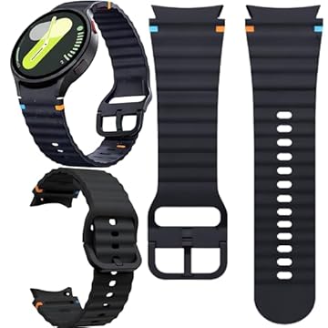Pulseira Galaxy Watch 7 Silicone Macio Ajuste Fácil (Preto)