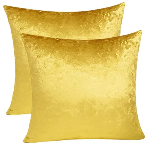 JazRvr 2 Goldene Deko Kissenbezüge, Luxuriöse Deko Gold Wohnzimmer...