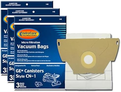 EnviroCare Replacement Micro Filtration Vacuum Cleaner Dust Bags made to fit GE Canisters CN-1 9 Bags image 5