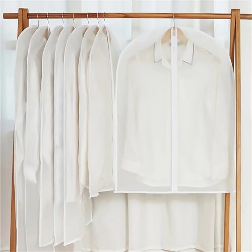 Hanging Garment Bag Transparent Three-Dimensional Clothes Dust Bag, Clothes Dust Cover, Suit Coat Dust-Proof Hanging Clothes Bag, Home Storage & 5Pcs(M)3