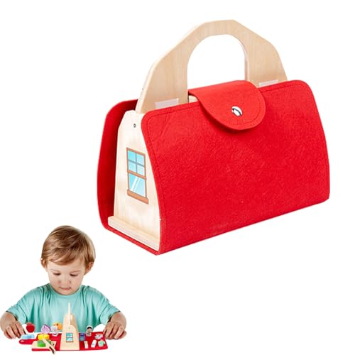 Juega el juego de comida para la cocina infantil, juego de juguetes de cocina - Cocina de madera para niños Juega de cocina | Accesorios de Set de Feates Portables Educación temprana de alimentos inte