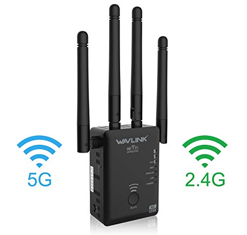 WiFi Extender Repeater for 2.4 and 5G 1200Mbps WiFi Signal Booster Amplifier