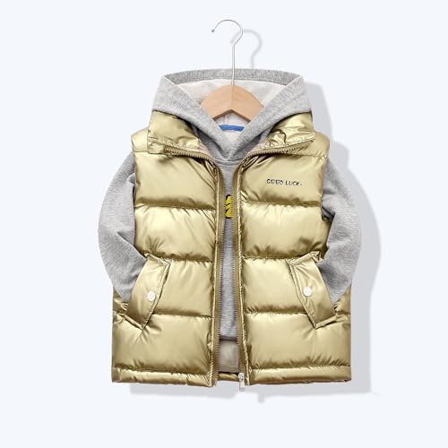 Kids Down Vest Girls Walls Coat Lightweight Warm Vest Sleeveless High Neck Button Casual Fall Winter Girls Jackets2