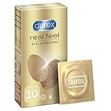 Durex Real Feel Kondome – Latexfreie Kondome für ein natürliches Haut an Haut Gefühl – Latexfrei Kondom ((1 x 10 Stück))
