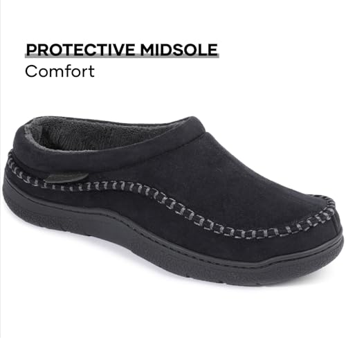 Image of Zigzagger Men's Slip On Moccasin Slippers Indoor Outdoor