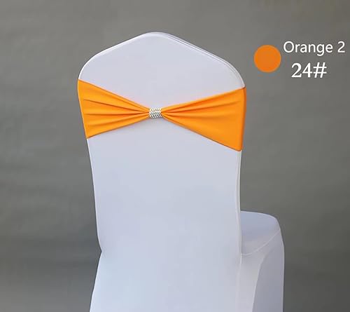Miniatura 7 de 10 lazos para silla, elegantes lazos elásticos para sillas de fiesta, de elastano, decorativas, para bodas, lazos con hebilla para baby shower,
