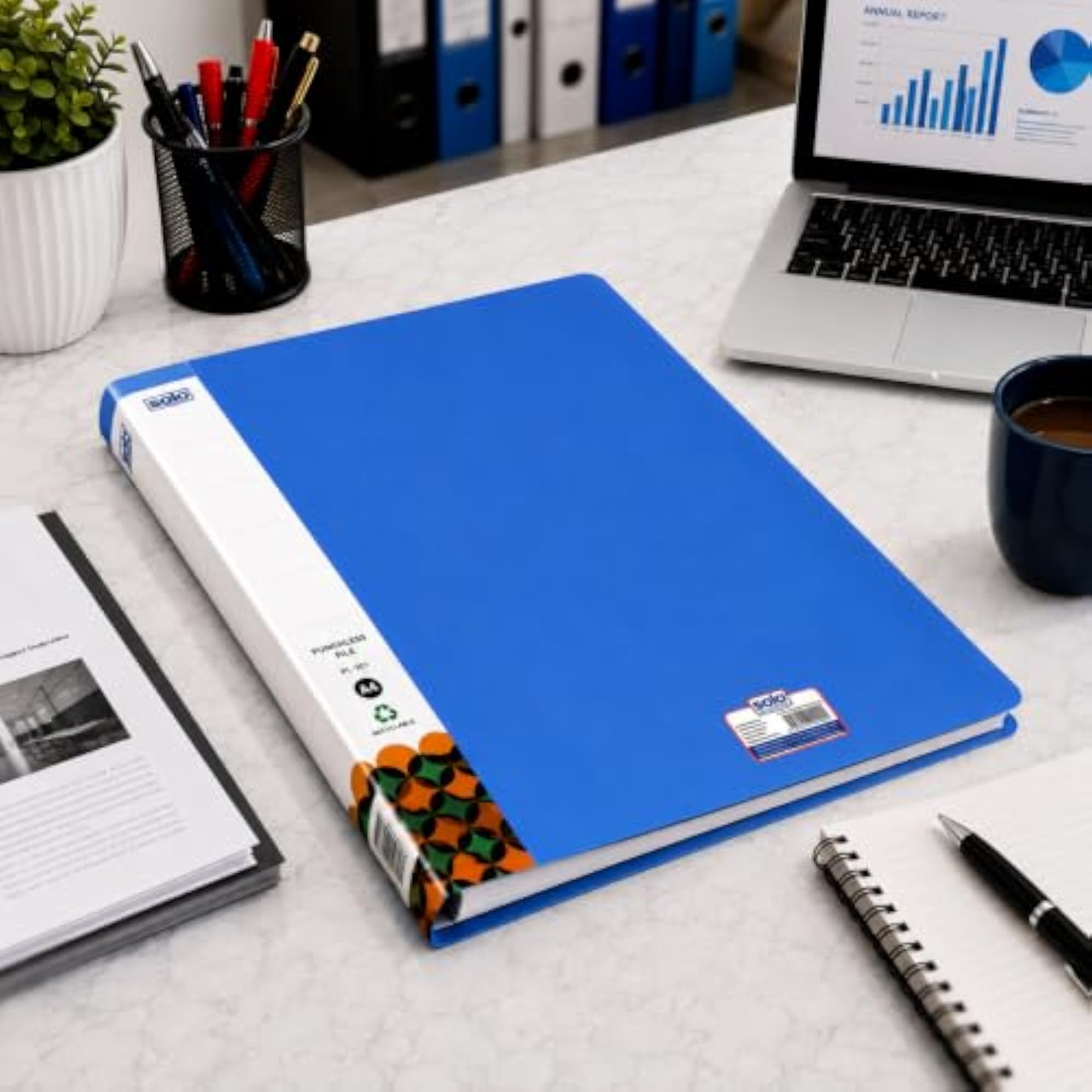 Punchless Adjustable Lever Clip File, Professional Folder
