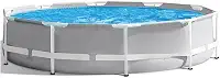 Piscina Com Estrutura Em Prism, 3,05 Metros × 76 CentíMetros, Cinzenta, Adequada Para Adultos E Uso Familiar