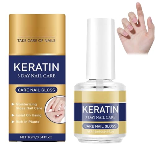 Keratin & Amino Acid Nail Treatment Oil Nail Care Oil Nail Strengthener for Weak Nails Cuticle Oil Clear Care Serum Moisturizing for Dry Growth & Repair Daily Strengthening Nourishment 16ml