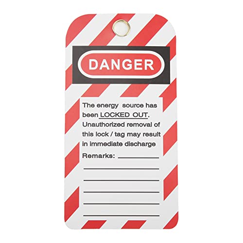 Safety Tag, Metal Hanging Security Warning Front Back 30PCS Lockout Label for Industry Chemistry - Image 3