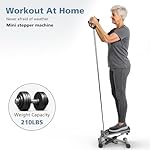 DUMOS Steppers for Exercise at Home, Mini Stair Stepper with Resistance Bands, Portable Full Body Workout Stepper Machine - Image 3