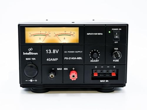 Intellitron PS-2140A-MBL 40A 13.8VDC Linear Power Supply with Volt and Amp Meters