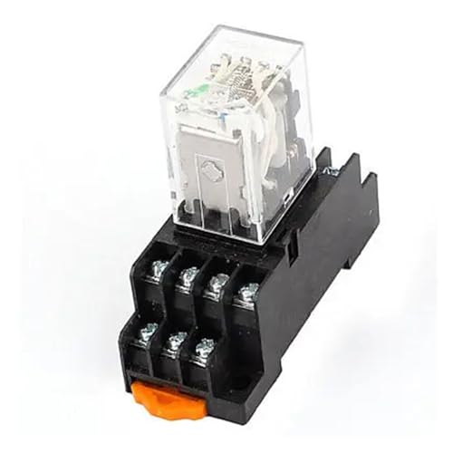 Relé electromagnético HH54P DC 12V de 14 pines con base de zócalo incluida