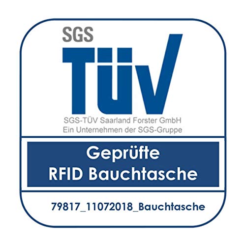 Christian Wippermann Nylon heuptas met TÜV-geteste RFID-bescherming voor heren en dames - Image 3