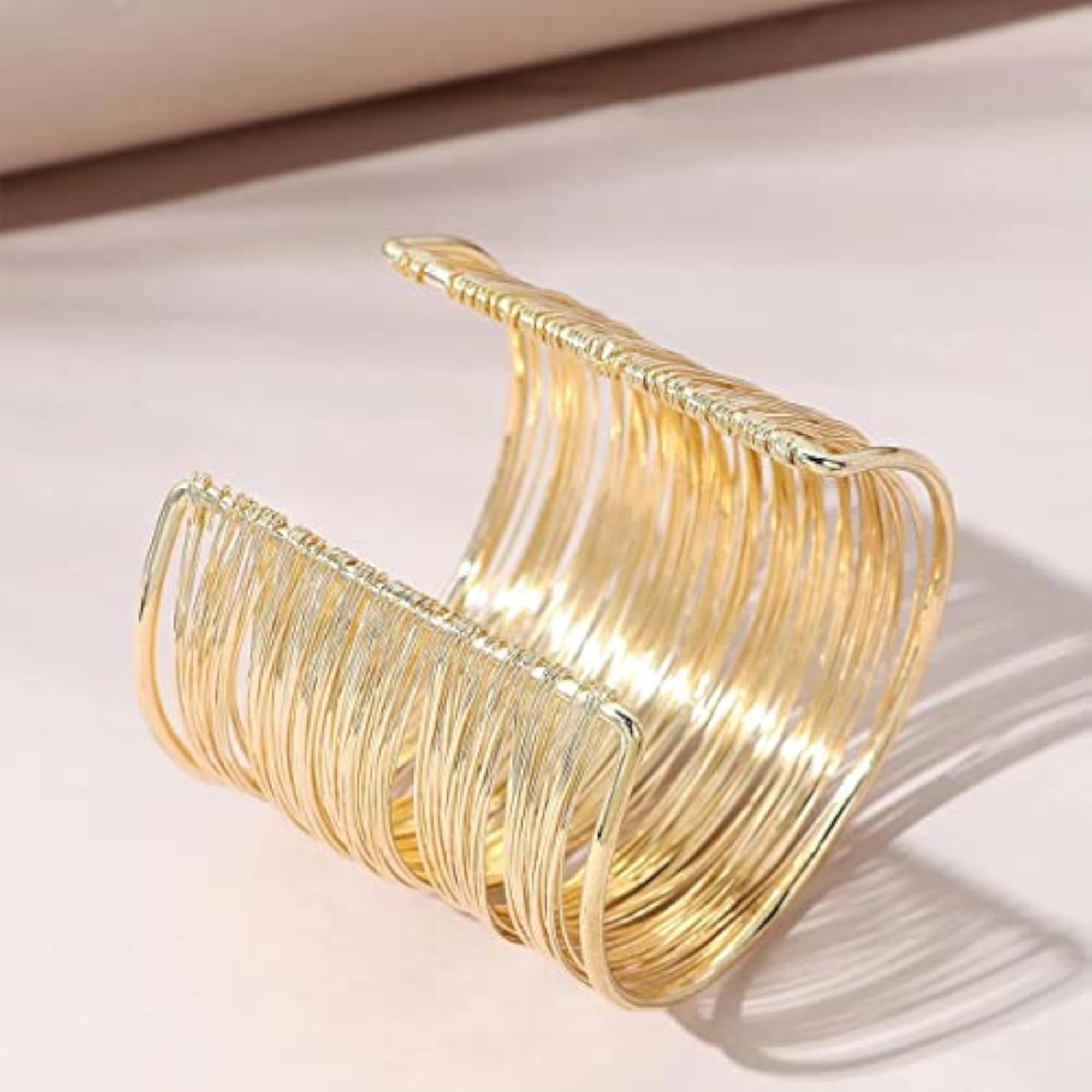 Silver Mesh Cuff Bracelet Plated Party Statement Size