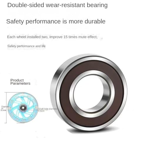 2 pcs Flash Led Bicycle Training Wheels para bicicletas infantiles y scooter, ruedas de 110mm, reemplazo universal para bicicletas de niños de 12 a 20 pulgadas (Azul) miniatura 2