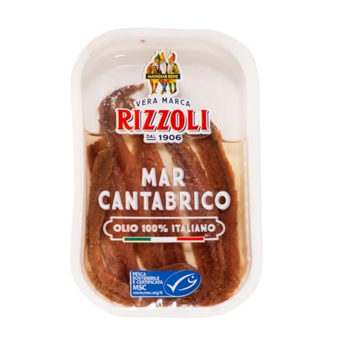 Rizzoli Anchovy fillets from the Cantabrian Sea in Italian Oil 40g