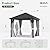 Aoxun Hardtop Gazebo 10x10, Aluminum Frame Canopy with Galvanized Steel Roof, Outdoor Gazebo with Breathable Netting and Privacy Curtain for Backyard