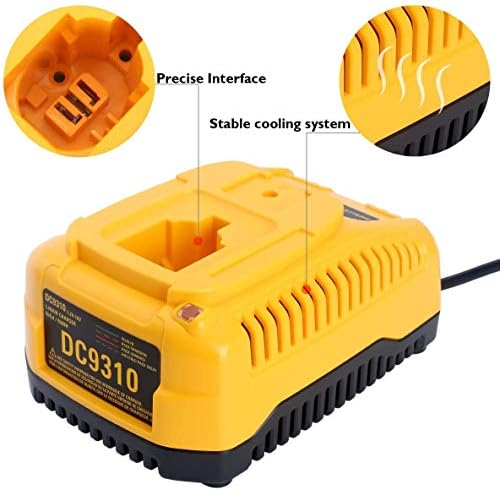 MANUFER DC9310 Fast Battery Charger for Dewalt 7.2V-18V XRP NI-CD & NI-MH Battery DW9057 DC9071 DC9091 DC9096 DW9072 DW9091 DW9099
