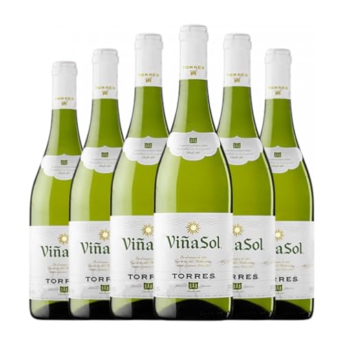 Torres Viña Sol Parellada Seco Catalunya Joven 75 cl Vino blanco (Caja de 6 Botellas de 75 cl)