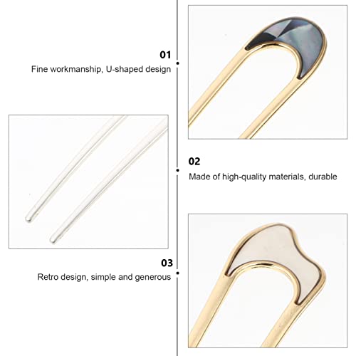 6 Unidades Grampo De Cabelo Em Forma De u De Metal Enfeites De Cabeça Para Casamento Garfo De Cabelo