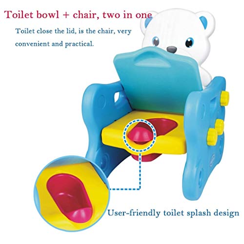 Potty Seat voor peuters Drie-in-one Potty Trainer Blue Bear Baby Toilet Pittige training - Afbeelding 5