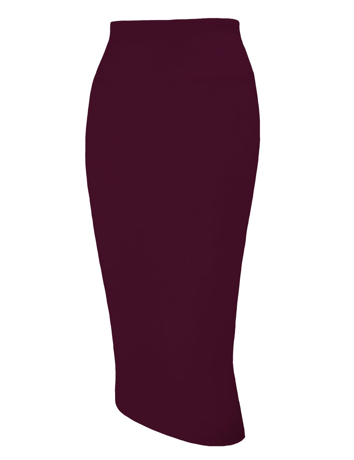 Tapata Women's Office Work Pencil Skirt Stretch High Waist Below Knee Bodycon for Business Casual