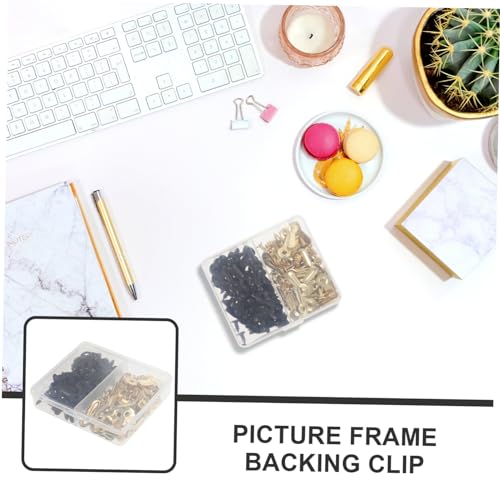 Image of PRETYZOOM 240pcs Frame Picture Turn Button Fasteners Screws Photo Frame Hardware Backing Clips for Easy Installation and Removal of Pictures