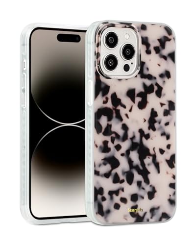 Coque élégante iPhone 13 Pro motif écaille tortue rose idée cadeau femme fille